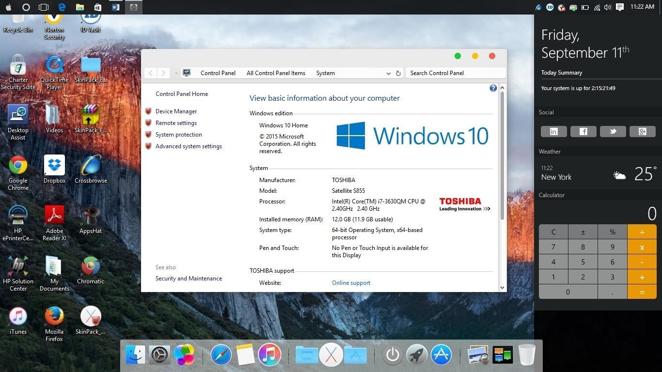 Mac os x download windows 10